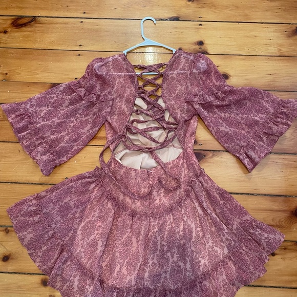 Hello Molly Floral print size small long sleeve dress - Picture 2 of 3